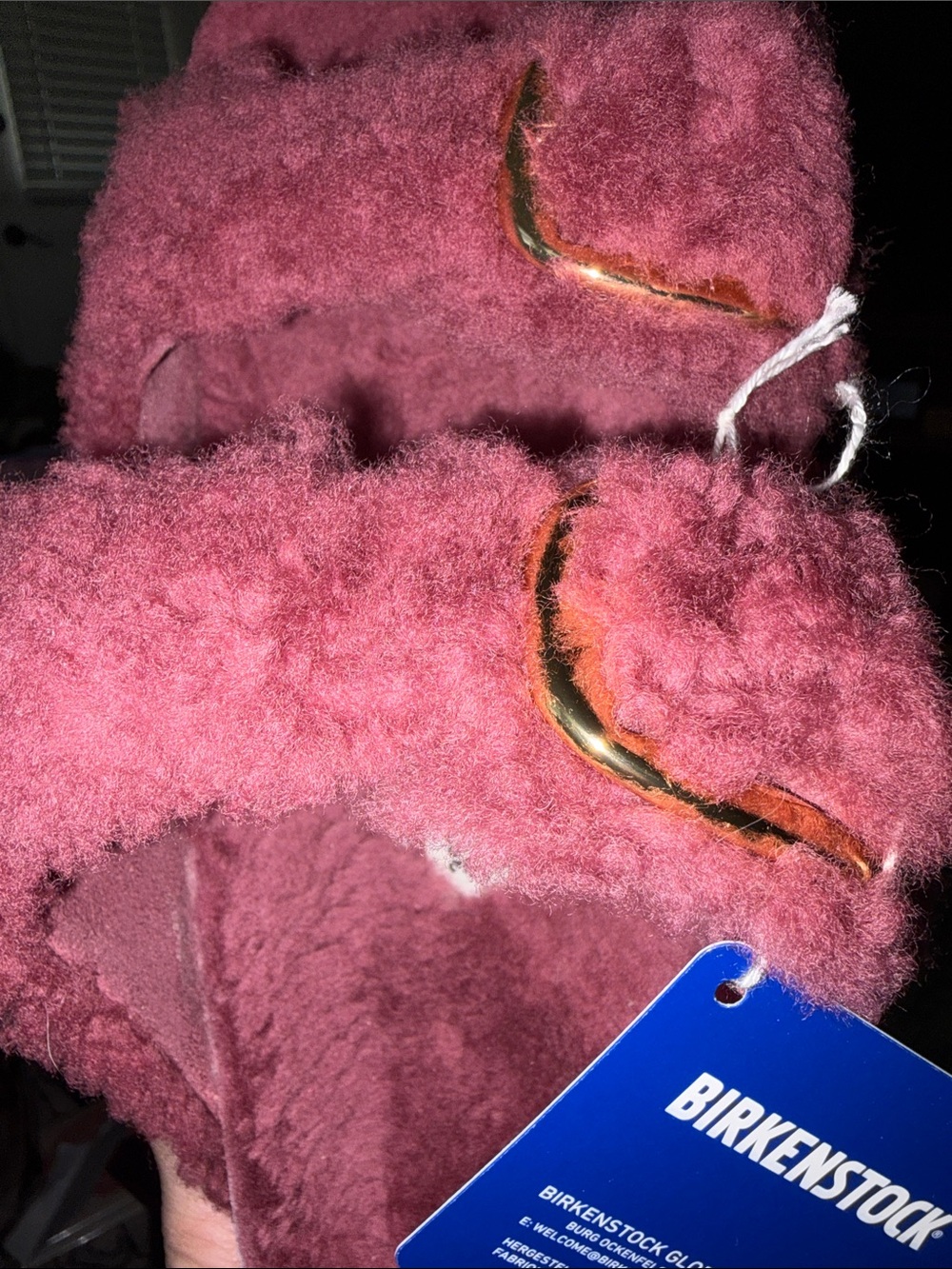 Birkenstock Arizona Big Buckle Teddy in Berry Crush - Picture 4 of 6